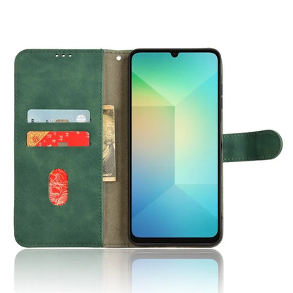 For Samsung Galaxy A06 Leather Case Skin-Feel Anti-Drop Wallet Flip Phone Cover