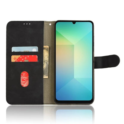 For Samsung Galaxy A06 Leather Case Skin-Feel Anti-Drop Wallet Flip Phone Cover