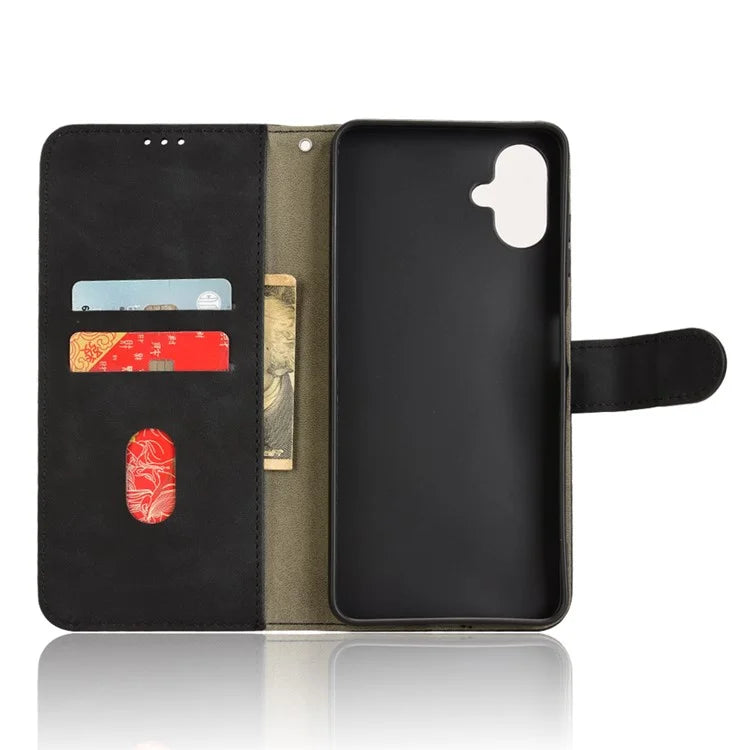 For Samsung Galaxy A06 Leather Case Skin-Feel Anti-Drop Wallet Flip Phone Cover