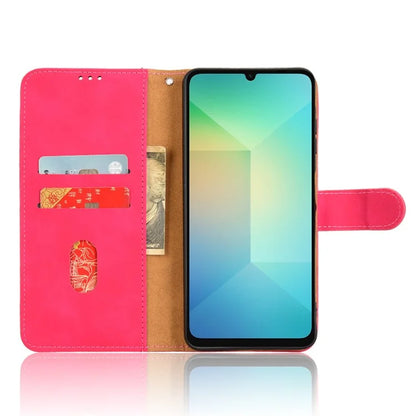 For Samsung Galaxy A06 Leather Case Skin-Feel Anti-Drop Wallet Flip Phone Cover