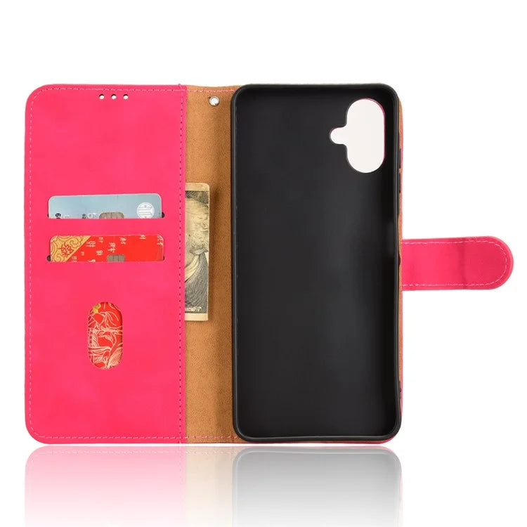 For Samsung Galaxy A06 Leather Case Skin-Feel Anti-Drop Wallet Flip Phone Cover