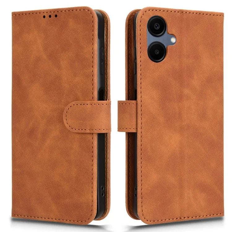 For Samsung Galaxy A06 Leather Case Skin-Feel Anti-Drop Wallet Flip Phone Cover