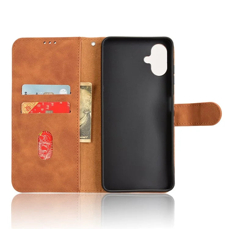 For Samsung Galaxy A06 Leather Case Skin-Feel Anti-Drop Wallet Flip Phone Cover