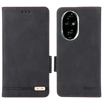 For Honor 200 Pro 5G Case Leather Wallet Flip Phone Cover with Hardware Decor