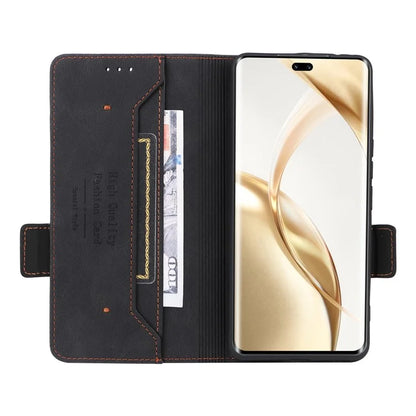 For Honor 200 Pro 5G Case Leather Wallet Flip Phone Cover with Hardware Decor