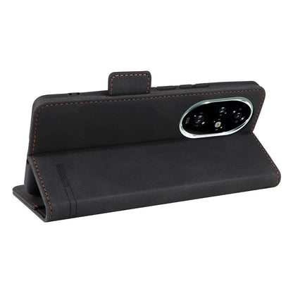 For Honor 200 Pro 5G Case Leather Wallet Flip Phone Cover with Hardware Decor