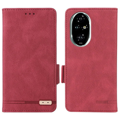 For Honor 200 Pro 5G Case Leather Wallet Flip Phone Cover with Hardware Decor