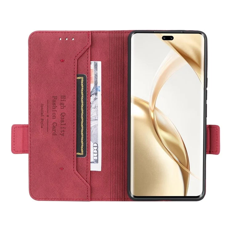 For Honor 200 Pro 5G Case Leather Wallet Flip Phone Cover with Hardware Decor