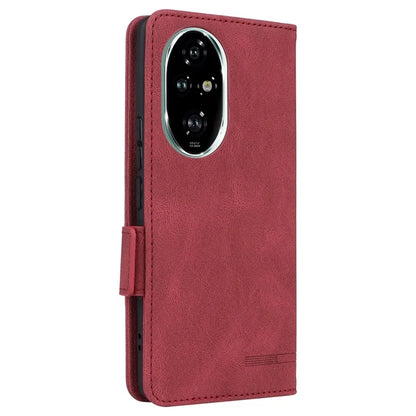 For Honor 200 Pro 5G Case Leather Wallet Flip Phone Cover with Hardware Decor
