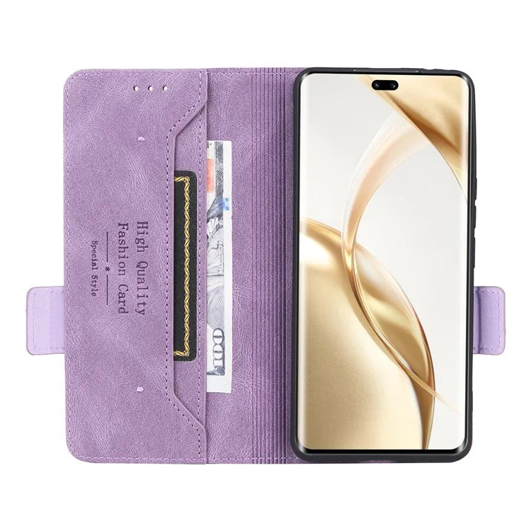 For Honor 200 Pro 5G Case Leather Wallet Flip Phone Cover with Hardware Decor