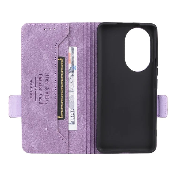For Honor 200 Pro 5G Case Leather Wallet Flip Phone Cover with Hardware Decor