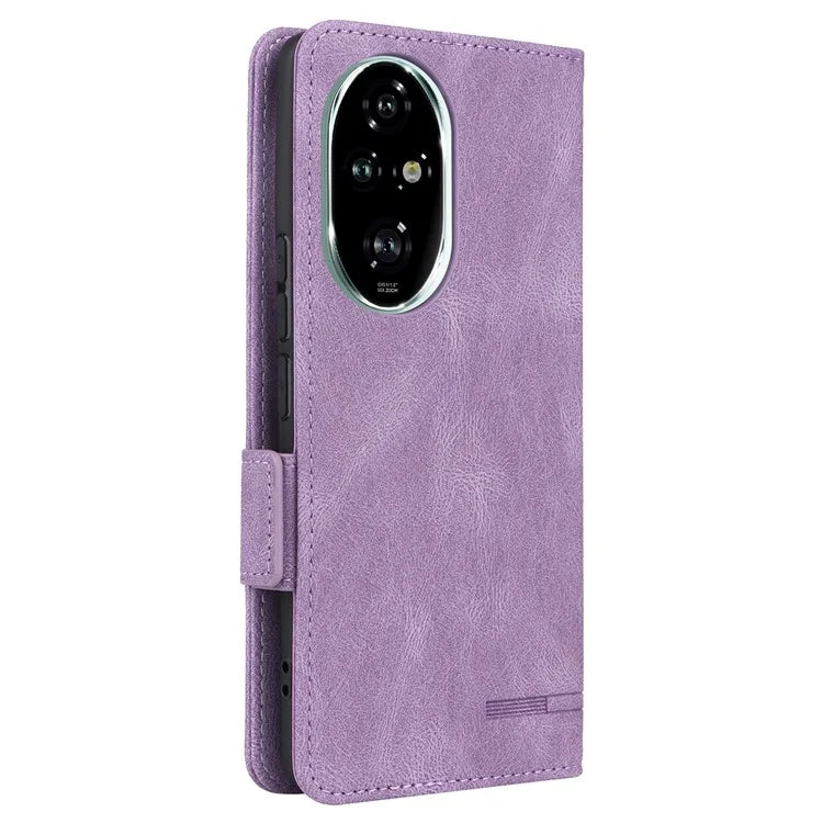 For Honor 200 Pro 5G Case Leather Wallet Flip Phone Cover with Hardware Decor