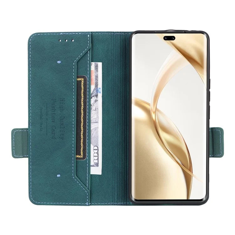 For Honor 200 Pro 5G Case Leather Wallet Flip Phone Cover with Hardware Decor