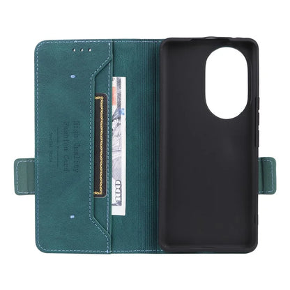 For Honor 200 Pro 5G Case Leather Wallet Flip Phone Cover with Hardware Decor