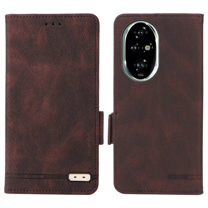 For Honor 200 Pro 5G Case Leather Wallet Flip Phone Cover with Hardware Decor