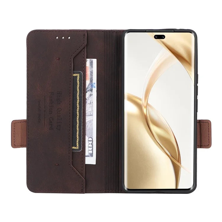 For Honor 200 Pro 5G Case Leather Wallet Flip Phone Cover with Hardware Decor