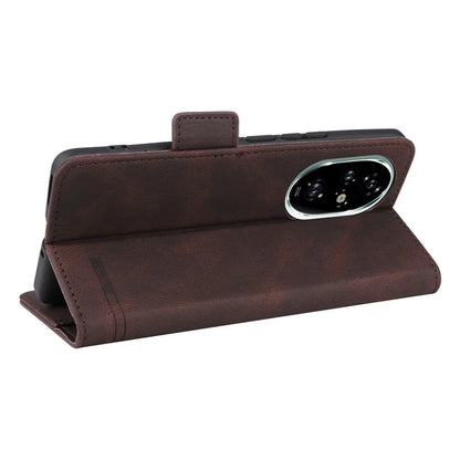 For Honor 200 Pro 5G Case Leather Wallet Flip Phone Cover with Hardware Decor