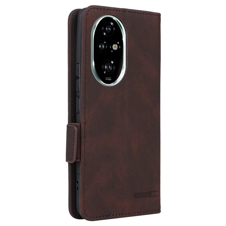 For Honor 200 Pro 5G Case Leather Wallet Flip Phone Cover with Hardware Decor