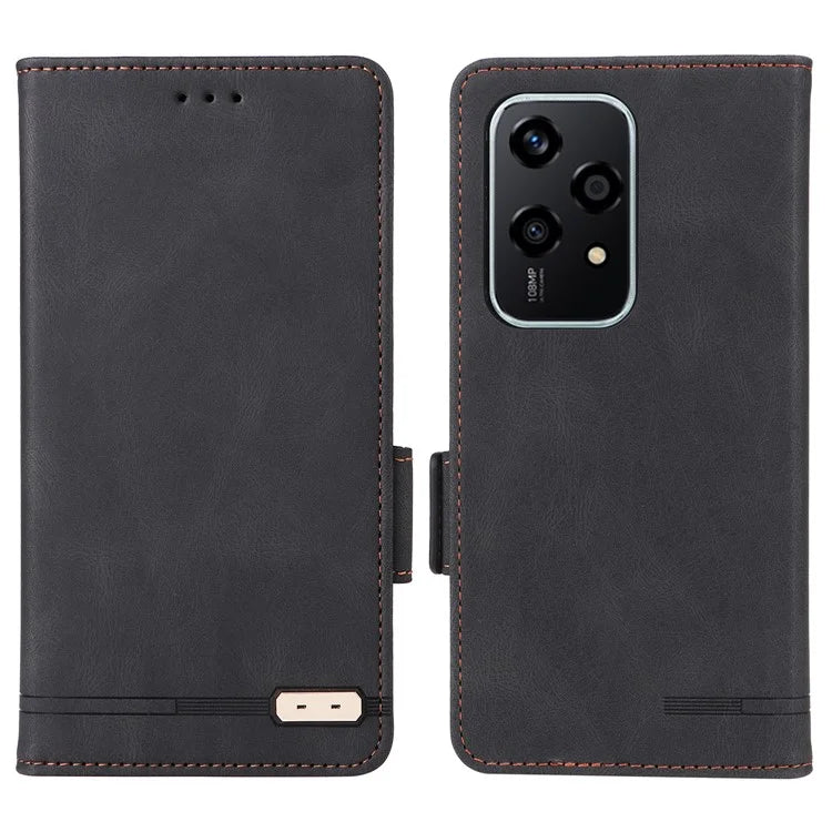 For Honor 200 Lite Case Leather Wallet Flip Phone Cover with Hardware Decor
