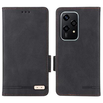 For Honor 200 Lite Case Leather Wallet Flip Phone Cover with Hardware Decor