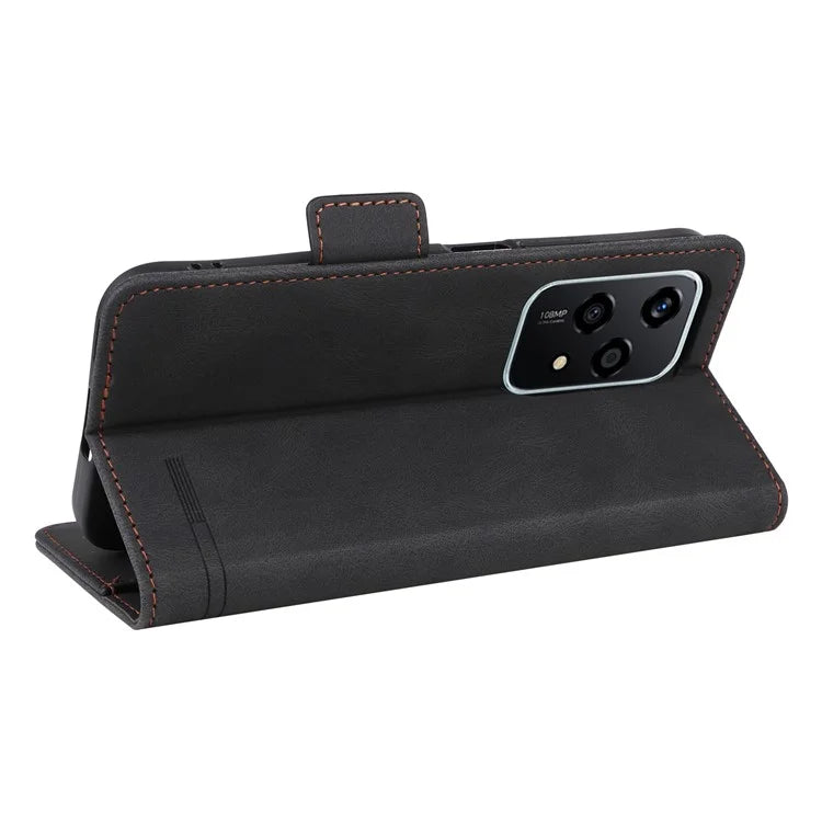 For Honor 200 Lite Case Leather Wallet Flip Phone Cover with Hardware Decor