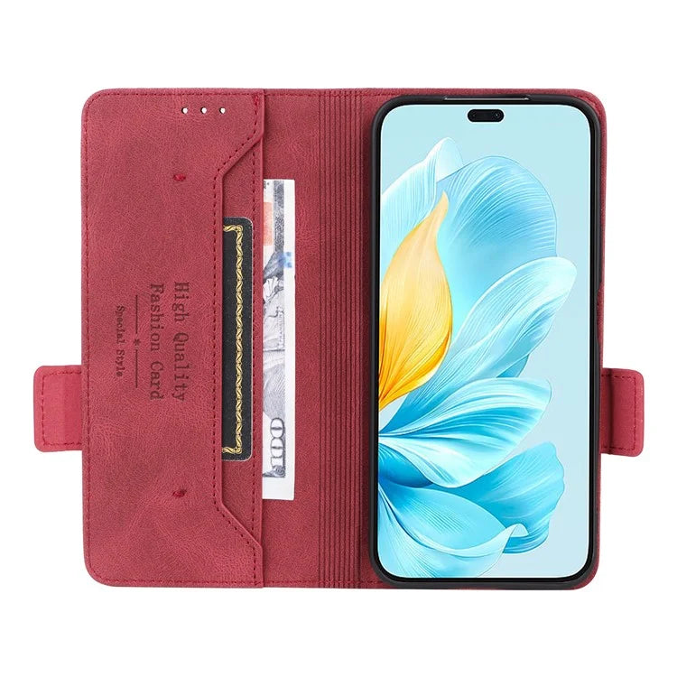 For Honor 200 Lite Case Leather Wallet Flip Phone Cover with Hardware Decor
