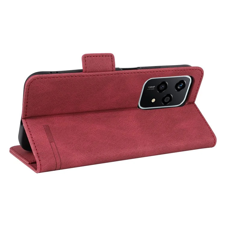For Honor 200 Lite Case Leather Wallet Flip Phone Cover with Hardware Decor