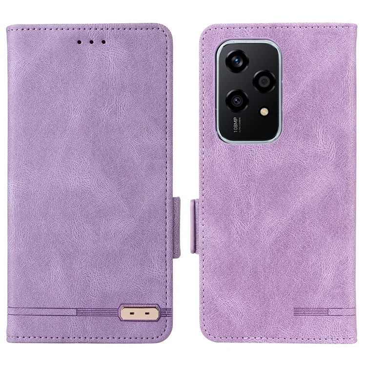 For Honor 200 Lite Case Leather Wallet Flip Phone Cover with Hardware Decor