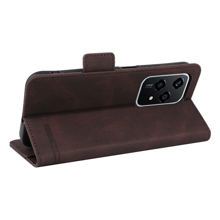 For Honor 200 Lite Case Leather Wallet Flip Phone Cover with Hardware Decor