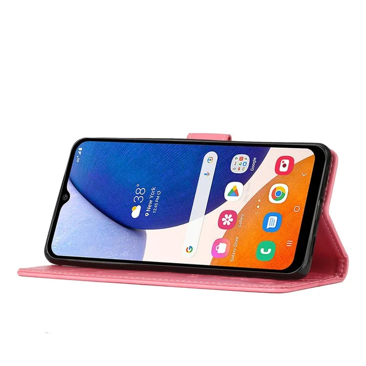 For Samsung Galaxy A16 5G Case PU Leather Phone Wallet Cover with Strap