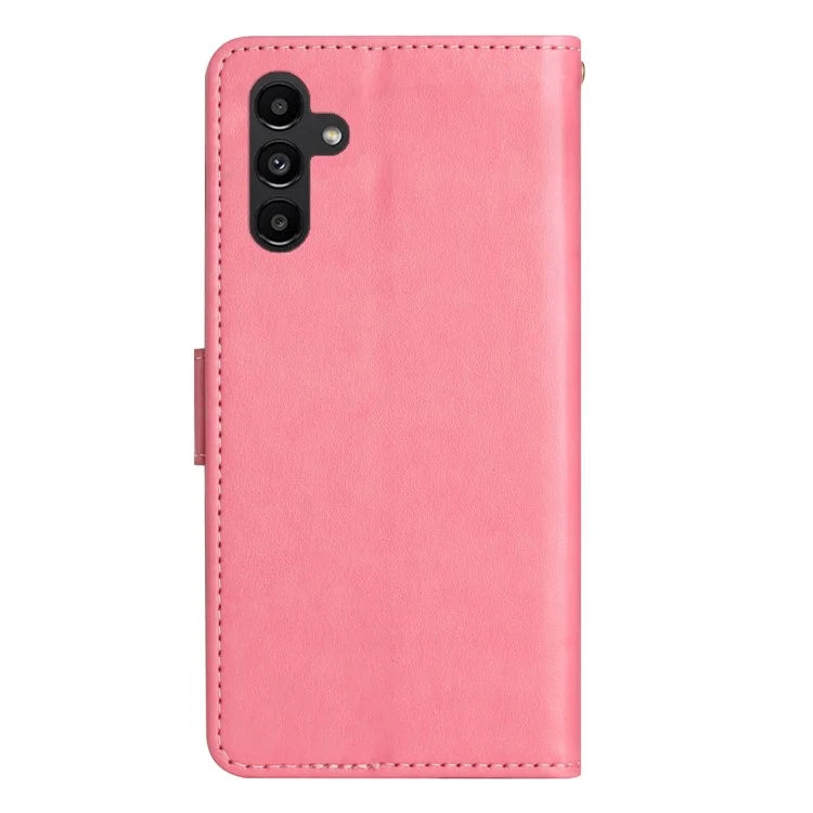 For Samsung Galaxy A16 5G Case PU Leather Phone Wallet Cover with Strap