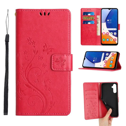 For Samsung Galaxy A16 5G Case PU Leather Phone Wallet Cover with Strap