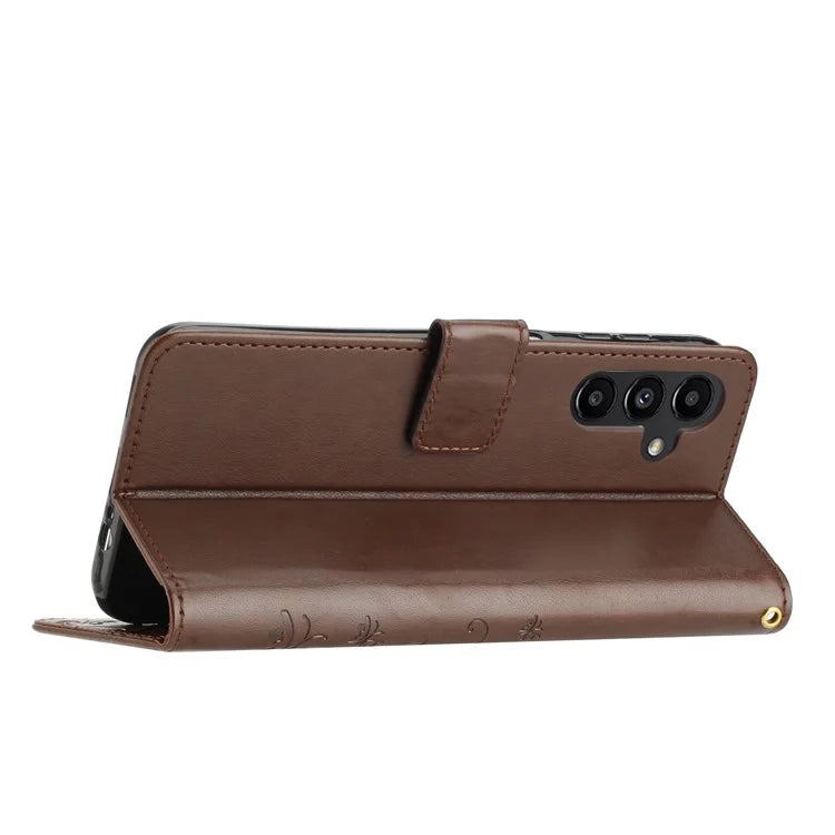 For Samsung Galaxy A16 5G Case PU Leather Phone Wallet Cover with Strap