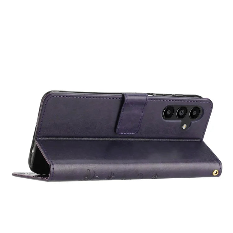 For Samsung Galaxy A16 5G Case PU Leather Phone Wallet Cover with Strap