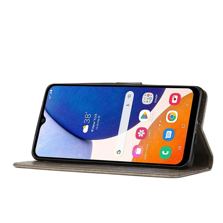 For Samsung Galaxy A16 5G Case PU Leather Phone Wallet Cover with Strap