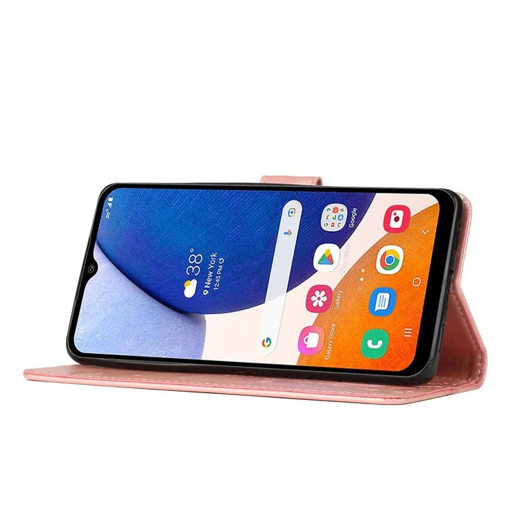 For Samsung Galaxy A16 5G Case PU Leather Phone Wallet Cover with Strap