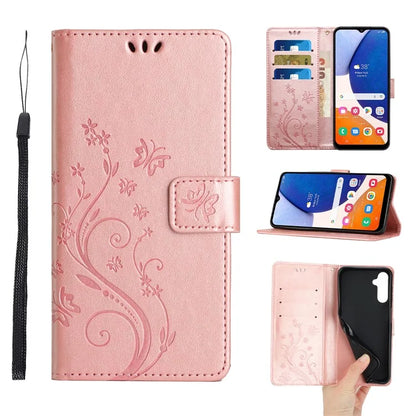 For Samsung Galaxy A16 5G Case PU Leather Phone Wallet Cover with Strap