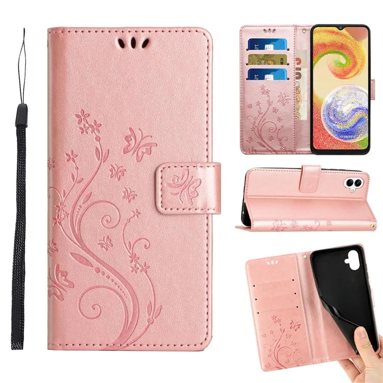 For Samsung Galaxy A06 Case PU Leather Phone Wallet Cover with Strap