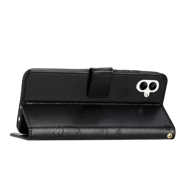 For Samsung Galaxy A06 Case PU Leather Phone Wallet Cover with Strap