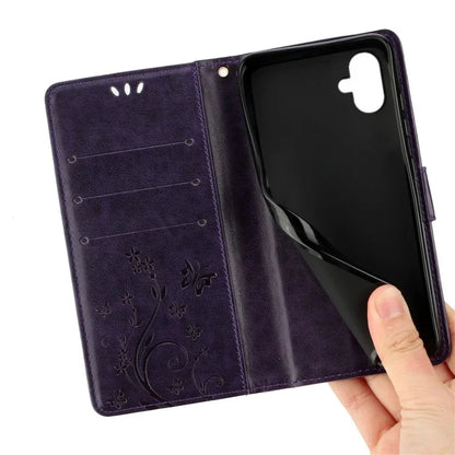 For Samsung Galaxy A06 Case PU Leather Phone Wallet Cover with Strap