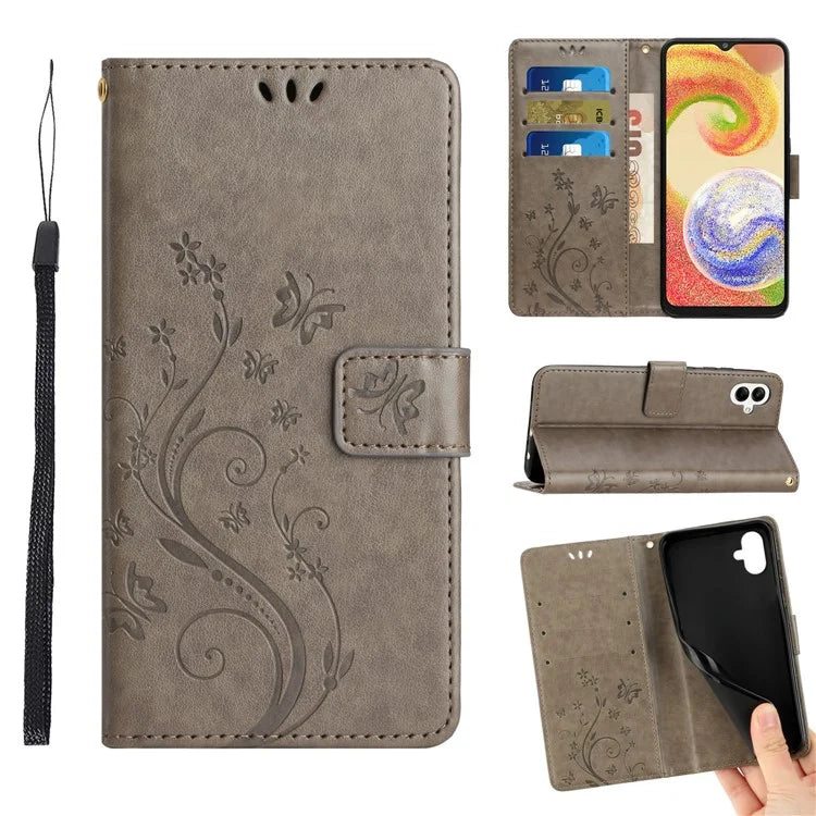 For Samsung Galaxy A06 Case PU Leather Phone Wallet Cover with Strap