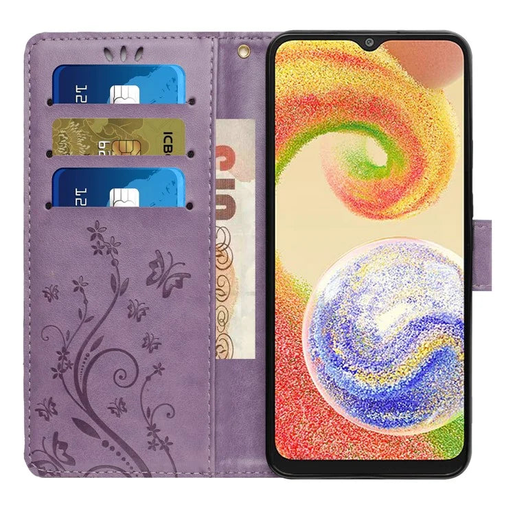 For Samsung Galaxy A06 Case PU Leather Phone Wallet Cover with Strap