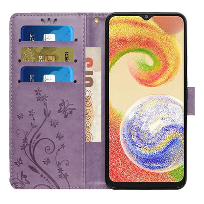 For Samsung Galaxy A06 Case PU Leather Phone Wallet Cover with Strap