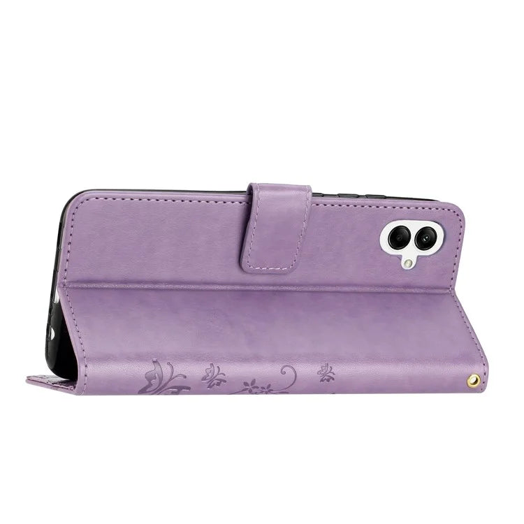 For Samsung Galaxy A06 Case PU Leather Phone Wallet Cover with Strap