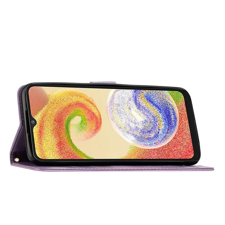 For Samsung Galaxy A06 Case PU Leather Phone Wallet Cover with Strap