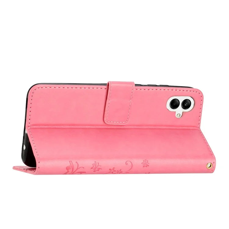 For Samsung Galaxy A06 Case PU Leather Phone Wallet Cover with Strap