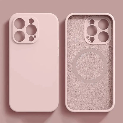For iPhone 15 Pro Magnetic Case Shockproof Soft TPU Phone Cover