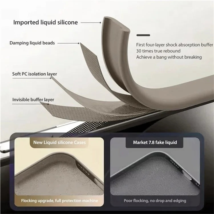 For iPhone 15 Pro Magnetic Case Shockproof Soft TPU Phone Cover