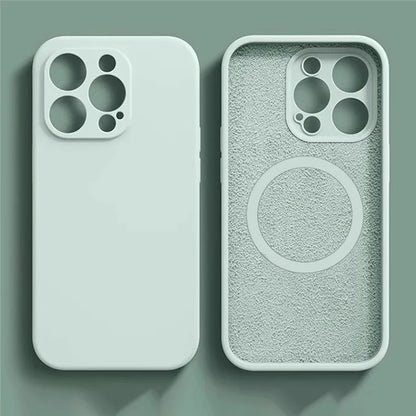 For iPhone 15 Pro Magnetic Case Shockproof Soft TPU Phone Cover