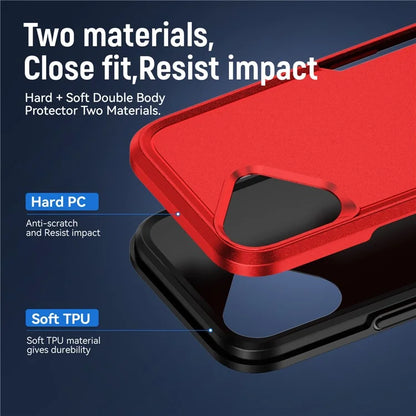 For iPhone 16 Plus Case Military Grade Ring Kickstand PC+TPU Phone Cover
